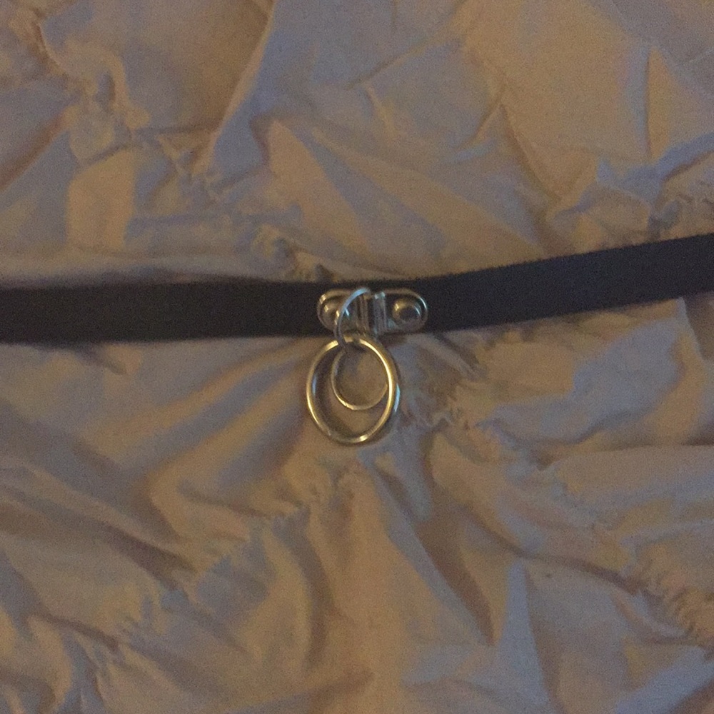 Black choker with ring